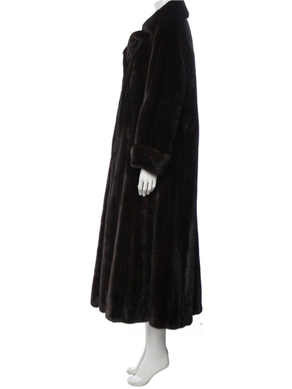 Guy Laroche black ranch natural mink Fur Coat - Picture 3 of 17